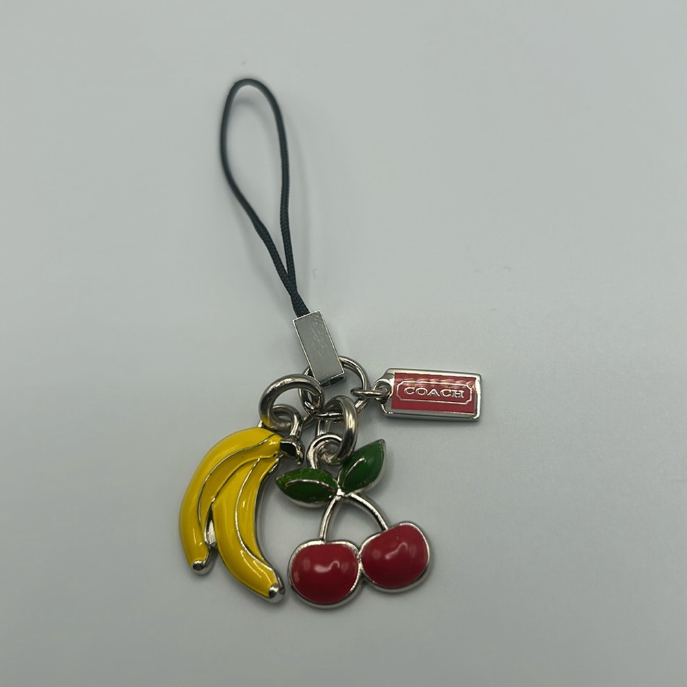 COACH Enamel Multi Charm Purse Keychain New